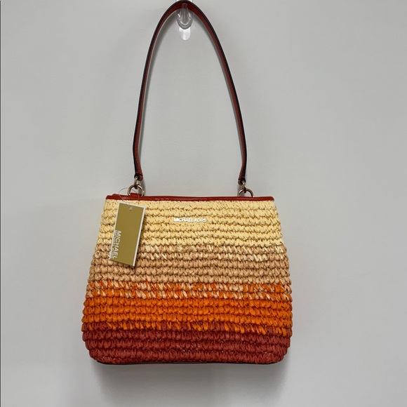 NWT Michael Kors Sunset Woven Shoulder Bag - Picture 2 of 6